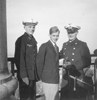 Bruno Köhler (Mitte) mit seinen Cousins Friedrich und Reinhold Körner auf dem Hamburger Michel
