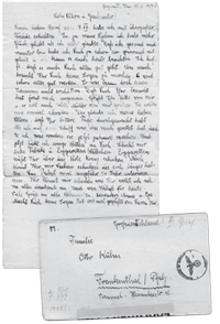 Brief von Karl Kuhn aus der Gefangenschaft